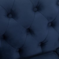 Chesterfiled Deluxe Καναπές 2θέσιος Βελούδο Μπλε CHES015 150x86x80cm