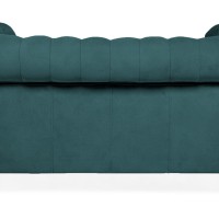 Chesterfiled Deluxe Καναπές 2θέσιος Βελούδο Πετρόλ CHES016 150x86x80cm