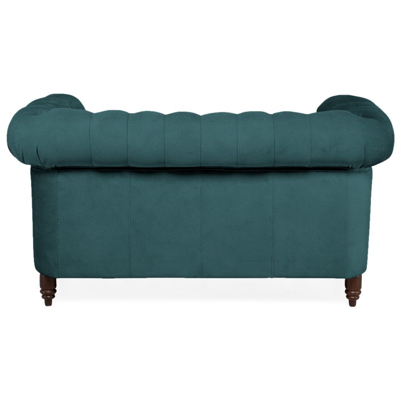 Chesterfiled Deluxe Καναπές 2θέσιος Βελούδο Πετρόλ CHES016 150x86x80cm