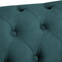 Chesterfiled Deluxe Καναπές 2θέσιος Βελούδο Πετρόλ CHES016 150x86x80cm