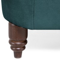 Chesterfiled Deluxe Καναπές 2θέσιος Βελούδο Πετρόλ CHES016 150x86x80cm