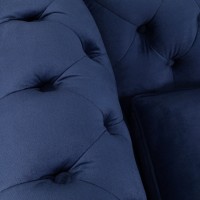 Chesterfiled Καναπές 3θέσιος Βελούδο Μπλε CHES001 203x86x80cm