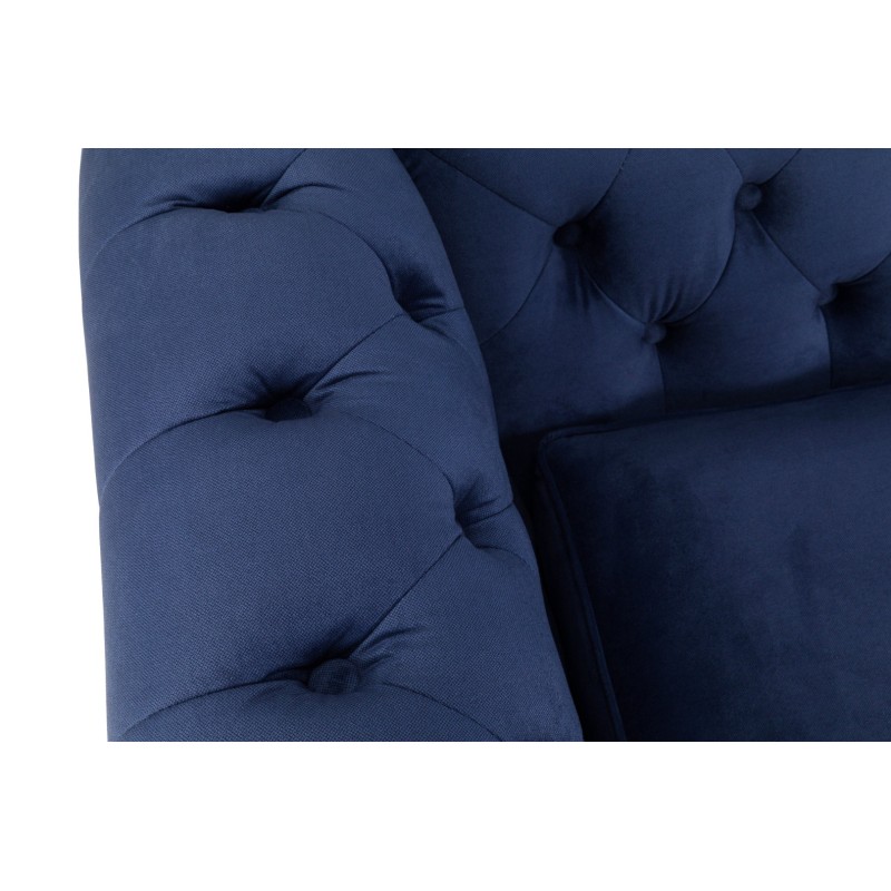 Chesterfiled Καναπές 3θέσιος Βελούδο Μπλε CHES001 203x86x80cm