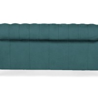 Chesterfiled Καναπές 3θέσιος Βελούδο Πετρόλ CHES005 203x86x80cm