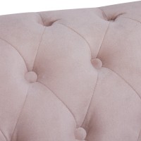 Chesterfiled Καναπές 3θέσιος Βελούδο Ροζ Γιασεμί CHES007 203x86x80cm