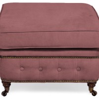 Chesterfield Deluxe Σκαμπό Σαλονιού Τετράγωνο Βελούδο Σάπιο Μήλο CHES118 75x70x45cm