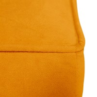 Chesterfield Deluxe Σκαμπό Σαλονιού Τετράγωνο Βελούδο Μουσταρδί CHES119 75x70x45cm