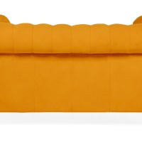 Chesterfiled Deluxe Καναπές 2θέσιος Βελούδο Μουσταρδί CHES020 150x86x80cm