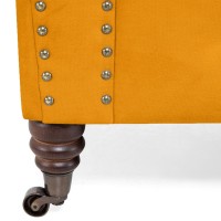 Chesterfiled Deluxe Καναπές 2θέσιος Βελούδο Μουσταρδί CHES020 150x86x80cm