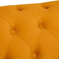 Chesterfiled Deluxe Καναπές 2θέσιος Βελούδο Μουσταρδί CHES020 150x86x80cm