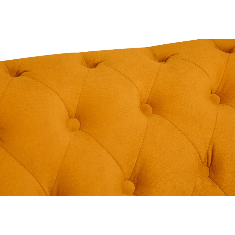 Chesterfiled Deluxe Καναπές 2θέσιος Βελούδο Μουσταρδί CHES020 150x86x80cm