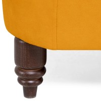 Chesterfiled Deluxe Καναπές 2θέσιος Βελούδο Μουσταρδί CHES020 150x86x80cm