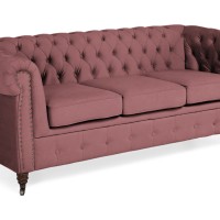 Chesterfiled Καναπές 3θέσιος Βελούδο Σάπιο Μήλο CHES008 203x86x80cm