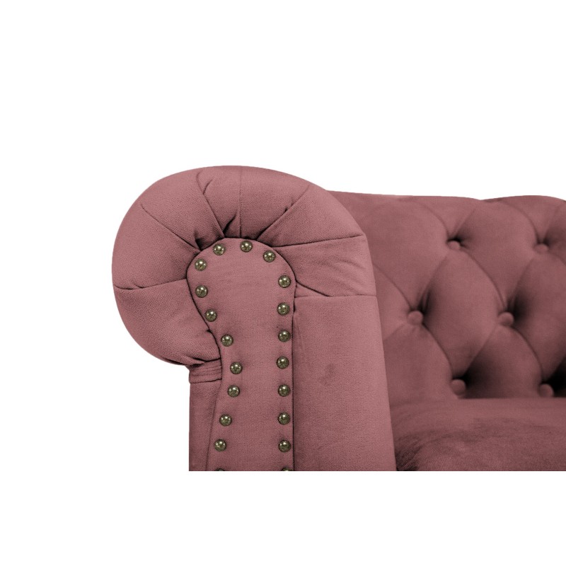 Chesterfiled Καναπές 3θέσιος Βελούδο Σάπιο Μήλο CHES008 203x86x80cm