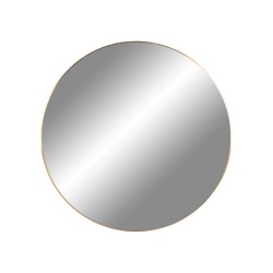 Στρογγυλός Επιτοίχιος Καθρέφτης Jersey Μέταλλο/Ορείχαλκος 40x0.5x40cm 