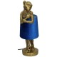 Επιτραπέζιο Φωτιστικό Monkey Χρυσό με Μπλε Καπέλο Y43x16x17cm