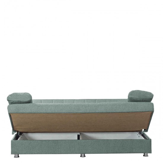Καναπές Κρεβάτι Τριθέσιος LAURA Μέντα 190x75x80cm