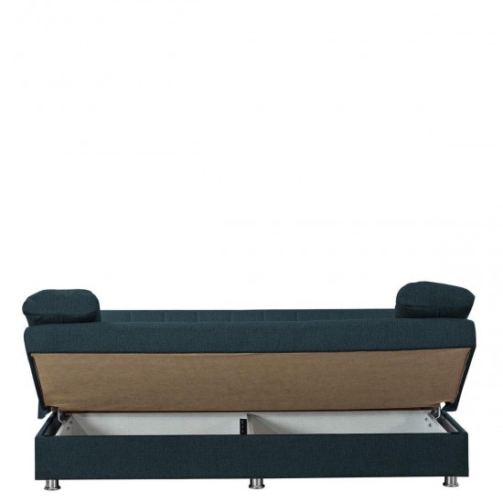 Καναπές Κρεβάτι Τριθέσιος LAURA Μπλε 190x75x80cm