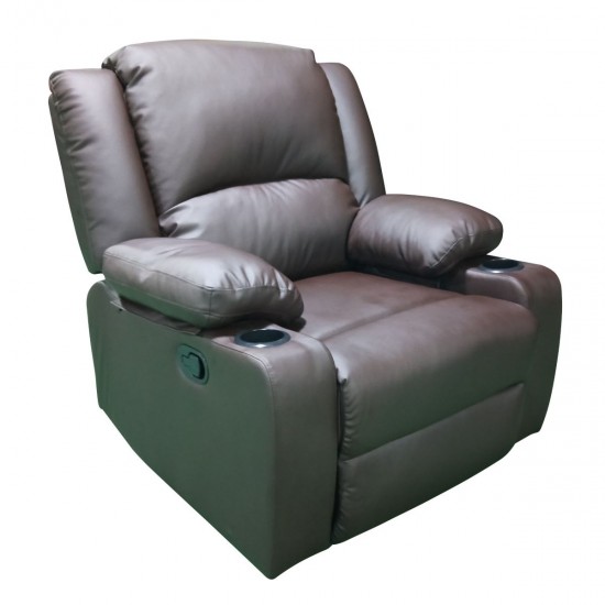Πολυθρόνα Relax DAFODILL Καφέ PU 90x94x102cm