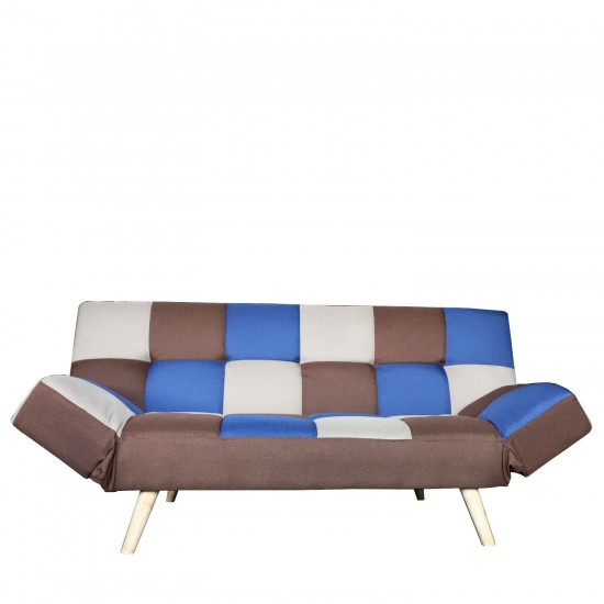 Καναπές Κρεβάτι Τριθέσιος FLO Πολύχρωμο 190x98x90cm VS1835B