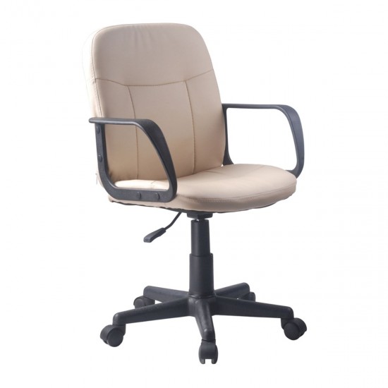Καρέκλα Γραφείου ABA Μπεζ PVC 53x49x85-97cm