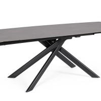 Τραπέζι JOAKIM BLACK EXT 160-240x90 | Bizzotto