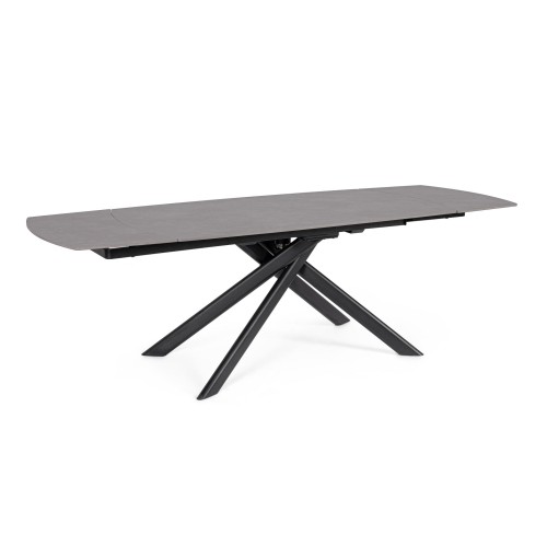 Τραπέζι JOAKIM BLACK EXT 160-240x90 | Bizzotto