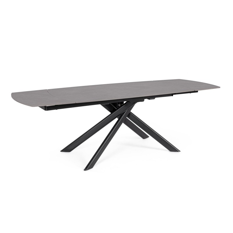 Τραπέζι JOAKIM BLACK EXT 160-240x90 | Bizzotto