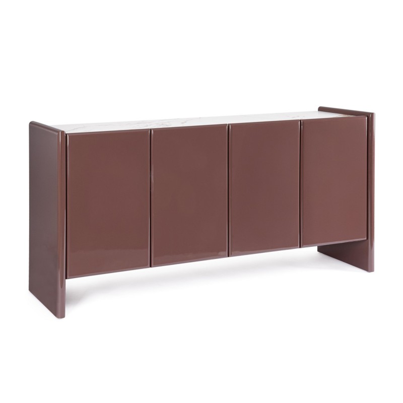 OTILIA BRICK SIDEBOARD 4DO | Bizzotto Sideboard με Συνθετική Πέτρα 163x45x80cm