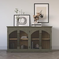 Μπουφές Avola από ξύλο ακακίας σε γκρι 165x43x91.5cm
