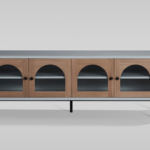Έπιπλο TV Stilig από MDF σε ανοιχτό γκρι 200x40x60cm