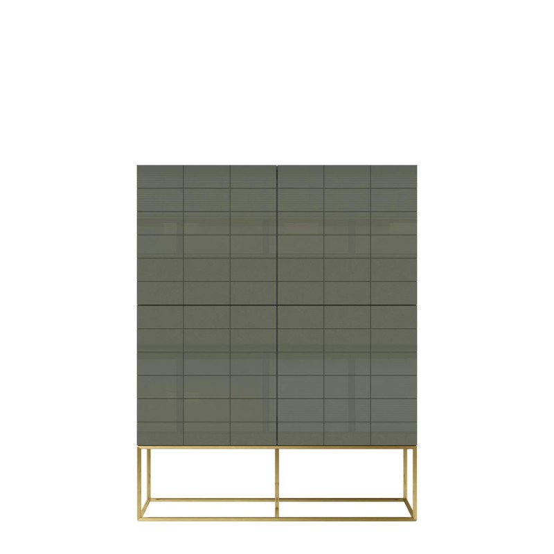 Συρταριέρα Rose Hill RH04 από MDF σε πράσινο 110x39.5x140cm