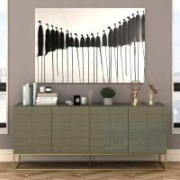 Μπουφές Rose Hill RH01 από MDF και ατσάλι σε πράσινο 180x39.5x75cm