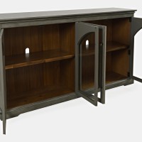 Μπουφές Avola από ξύλο ακακίας σε γκρι 165x43x91.5cm