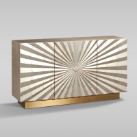 Μπουφές Stilig από MDF σε χρυσή απόχρωση 150x40x82cm