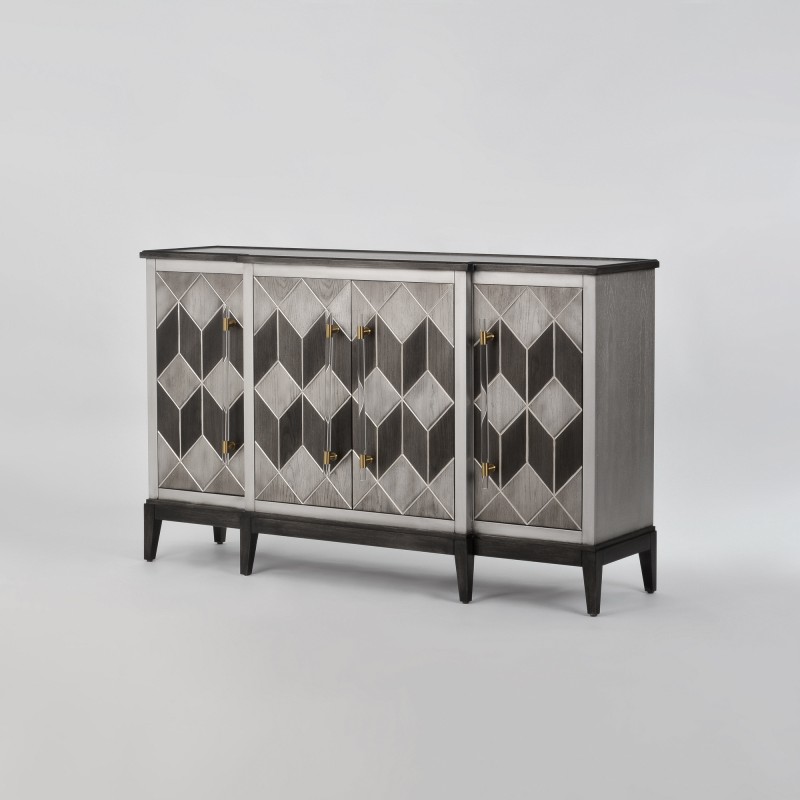 Μπουφές Stilig από ξύλο σε γκρι απόχρωση 152x42x92cm