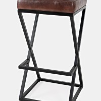 Σκαμπό bar Avola σε σκούρα καφέ απόχρωση 38x38x74cm