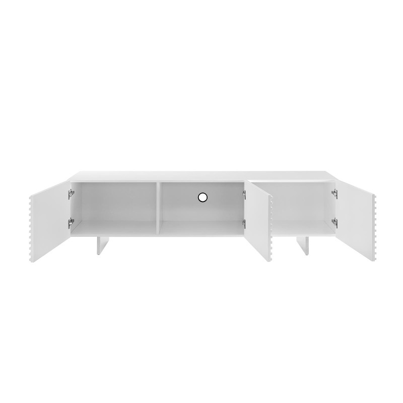 Έπιπλο TV Hudson από MDF σε λευκό 180x49x50cm