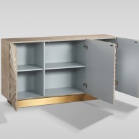 Μπουφές Stilig από MDF σε χρυσή απόχρωση 150x40x82cm