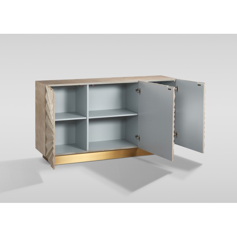 Μπουφές Stilig από MDF σε χρυσή απόχρωση 150x40x82cm