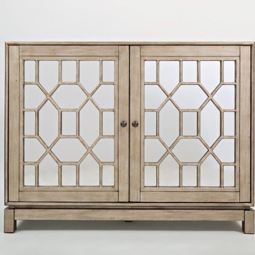 Μπουφές Avola από ξύλο ακακίας σε ασημί 127x40.5x99cm