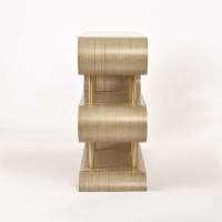 Τραπέζι κονσόλας Stilig από MDF σε γκρι κα χρυσό 122x36x81cm