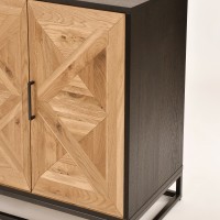 Μπουφές Indus από ξύλο σε φυσική απόχρωση 117.5x46x87cm