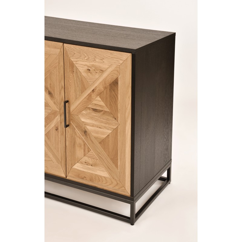 Μπουφές Indus από ξύλο σε φυσική απόχρωση 117.5x46x87cm
