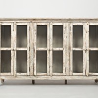 Μπουφές Avola από ξύλο ακακίας ιβουάρ 178x38x106.5cm