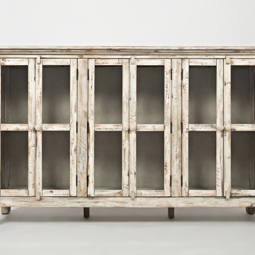 Μπουφές Avola από ξύλο ακακίας ιβουάρ 178x38x106.5cm