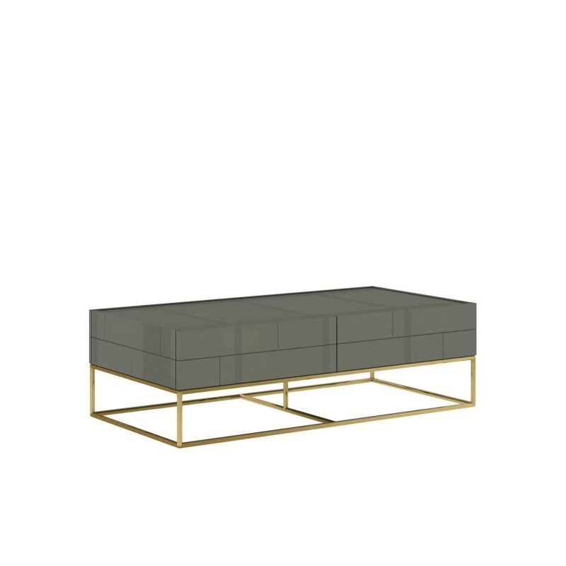 Τραπέζι σαλονιού Rose Hill RH0 από MDF σε πράσινο 119.5x59.5x36cm