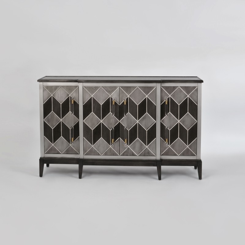 Μπουφές Stilig από ξύλο σε γκρι απόχρωση 152x42x92cm