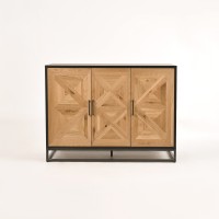 Μπουφές Indus από ξύλο σε φυσική απόχρωση 117.5x46x87cm