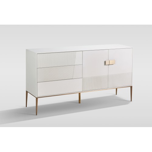 Μπουφές Stilig από MDF σε λευκή απόχρωση 160x40x86cm